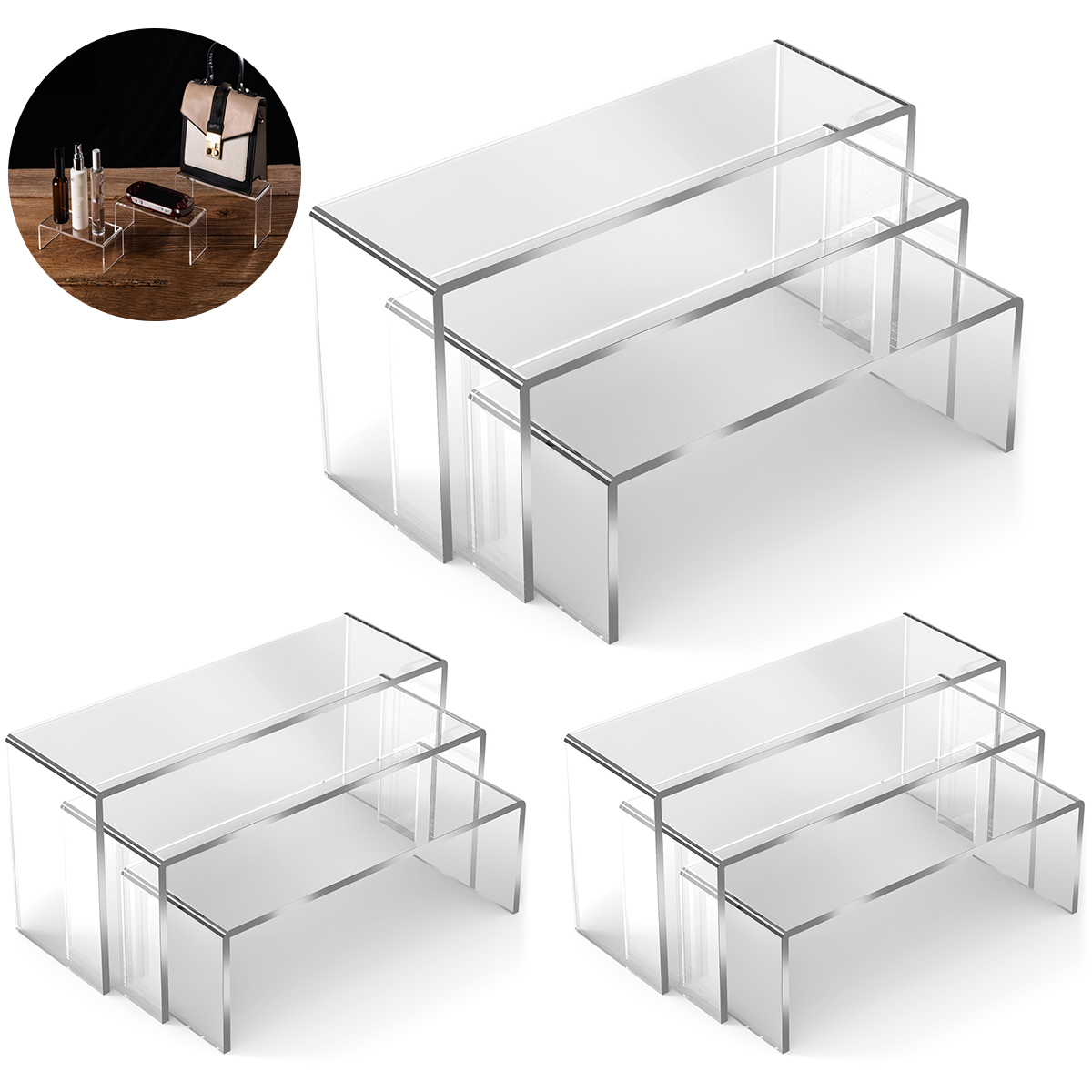 3/6/9Pcs Acrylic Display Stand – Display Risers Set Bewertung und Preis