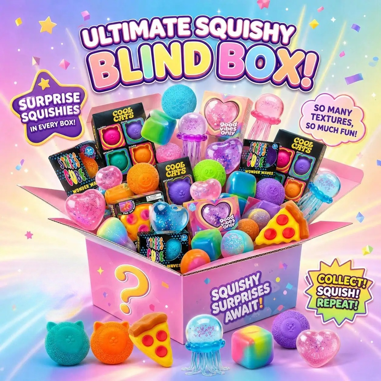 100+ Pieces Assorted Squishy F – Mystery Box Blind Bag Bewertung und Preis