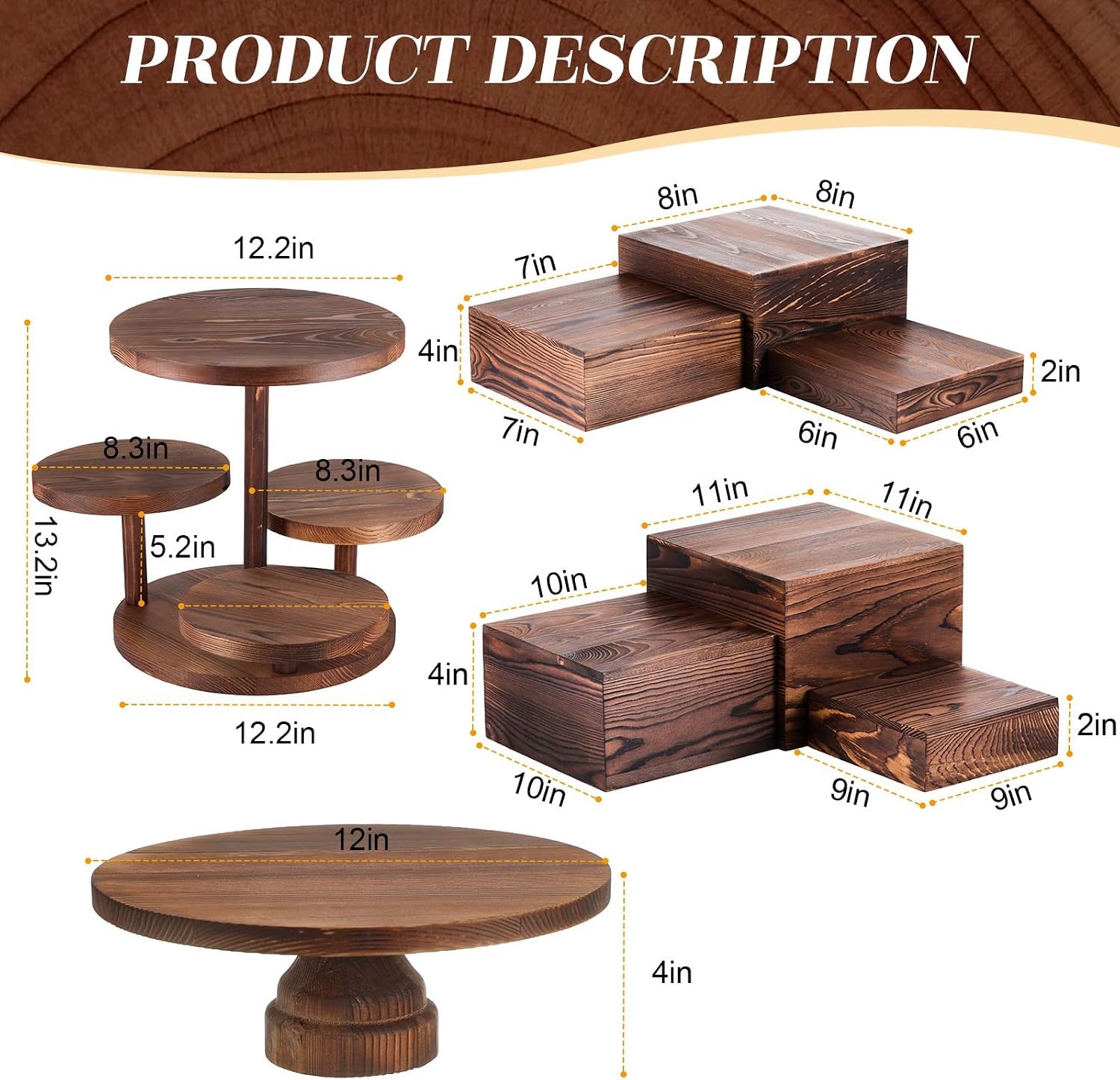 4 Tier Round Cupcake Tower Sta – Display Risers Set Bewertung und Preis