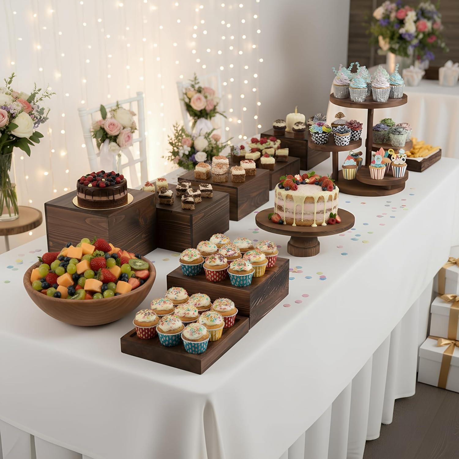 4 Tier Round Cupcake Tower Sta – Display Risers Set Bewertung und Preis
